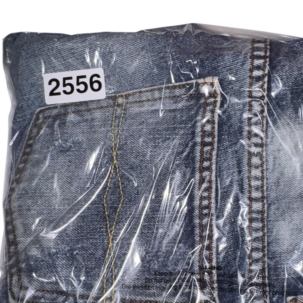 POL Distressed Patchwork Jeans Medium Wash Straight Leg Cotton CWP48 Size L (30) - Picture 14 of 14